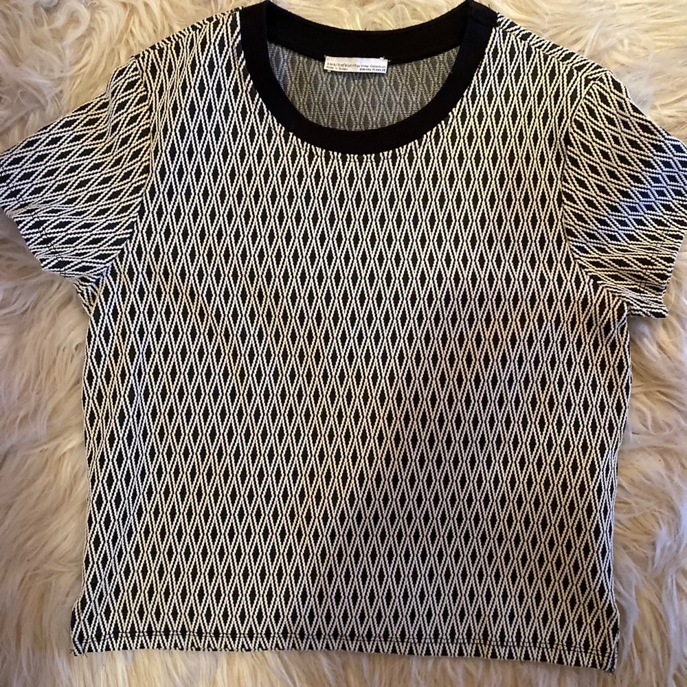 Zara black and white patterned shirt
